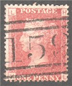 Great Britain Scott 33 Used Plate 114 - HL